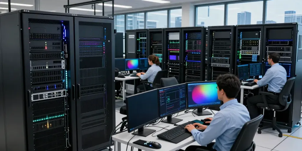 ROKOK 88 infrastructure showcasing high-speed servers in a modern UK data center.
